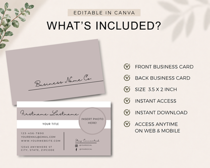 Modern Business Card | Canva Template