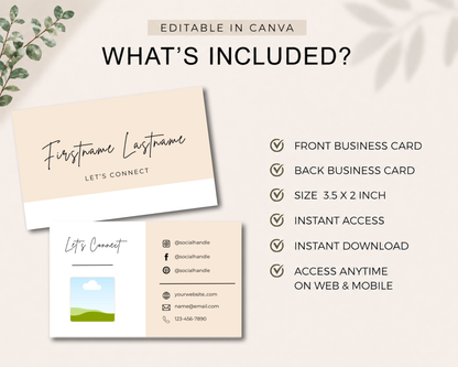 Connect Business Card | Canva Template