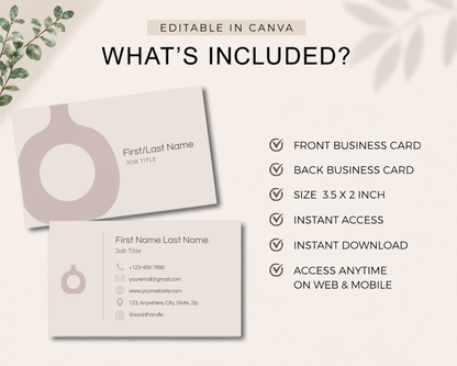 Minimal Business Card | Canva Template