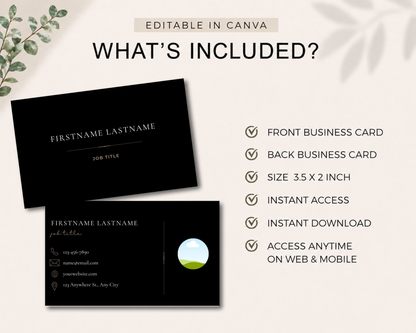 Modern Business Card Template | Canva Template