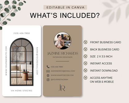 Interior Designer Business Card | Canva Template
