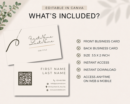 Minimalist Business Card | Canva Template