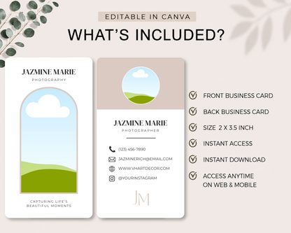 Photography Business Card | Canva Template