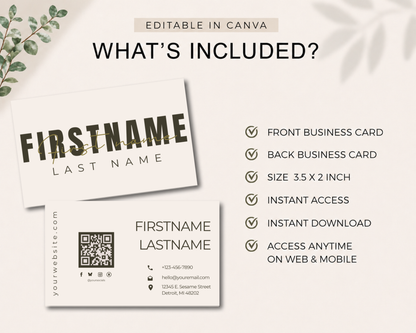 Modern Business Card | Canva Template