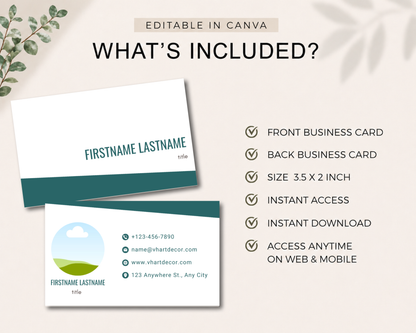 Minimal Business Card | Canva Template