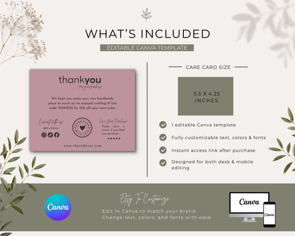 Small Business Thank You Card | Editable in Canva