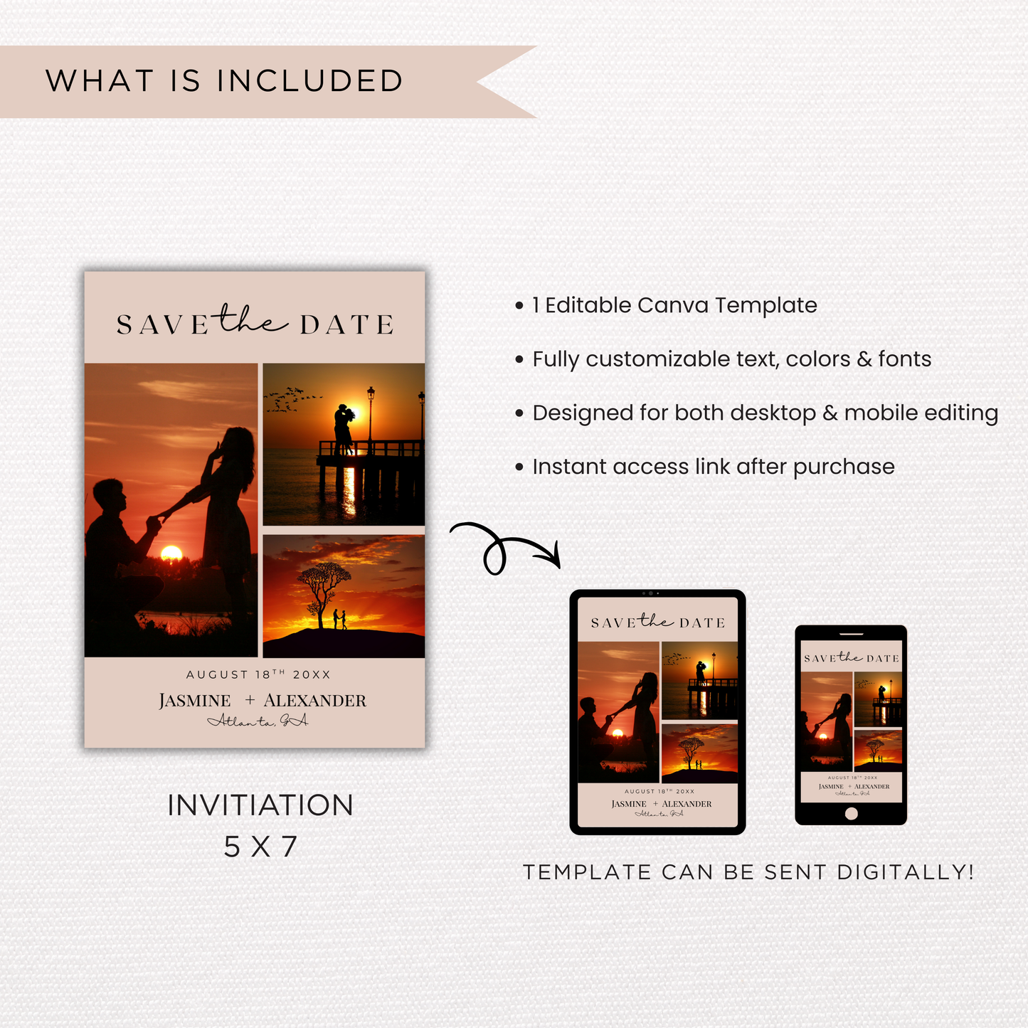 Save The Date | Canva Template