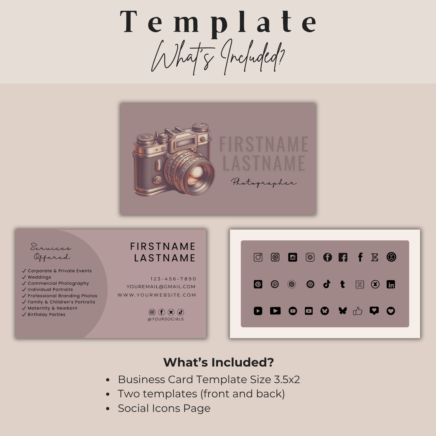 Modern Business Card Template | Photography