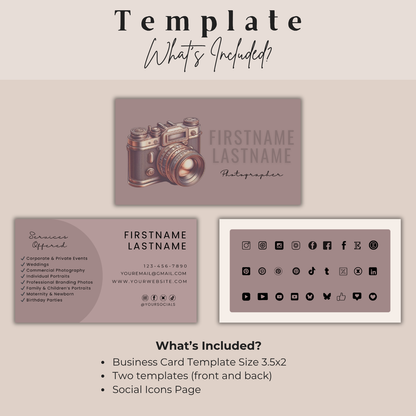 Modern Business Card Template | Photography