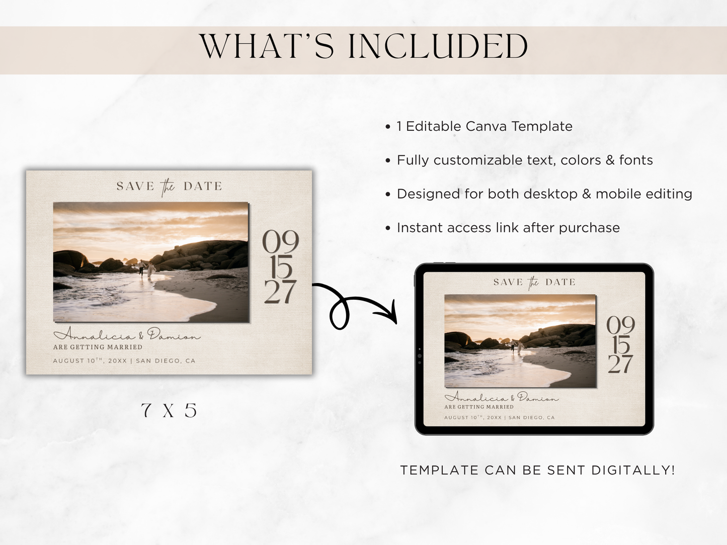 Save The Date | Canva Template