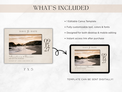 Save The Date | Canva Template