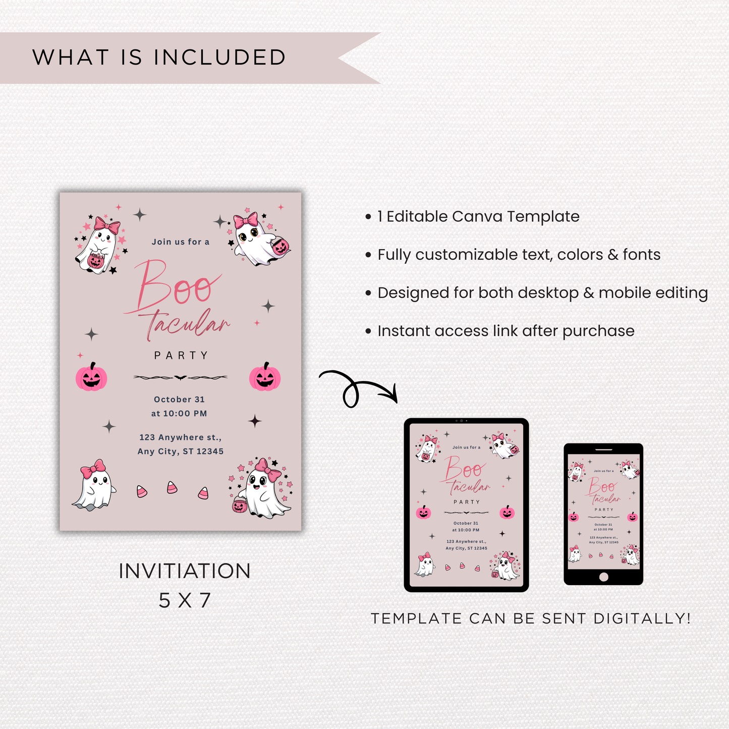 Halloween Party  Invite | Canva Template