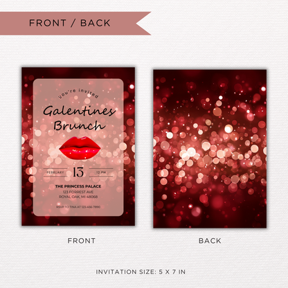 Galentines Brunch Invite | Canva Template