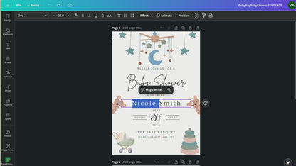 Baby Shower Invitation Template | Canva