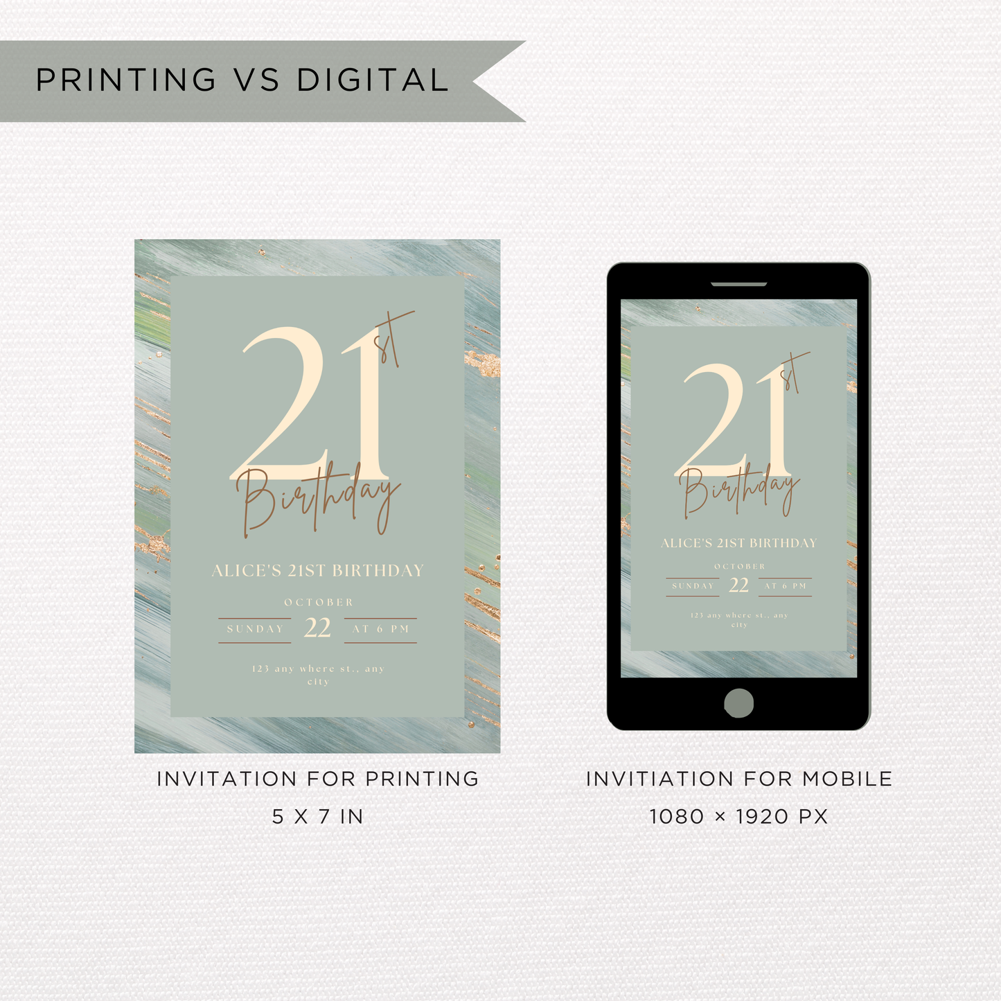 Green Birthday Invitation Template | Canva Template