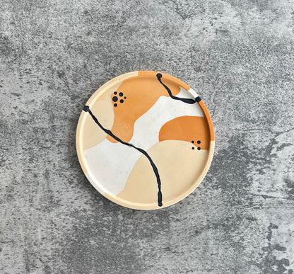 Flat Circle Tray | Shades of Orange