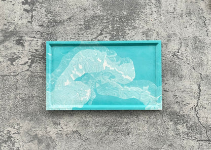 Flat Rectangle Tray | Aqua