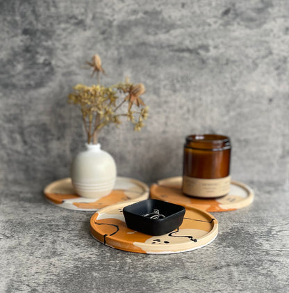 Flat Circle Tray | Shades of Orange