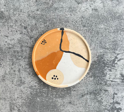 Flat Circle Tray | Shades of Orange