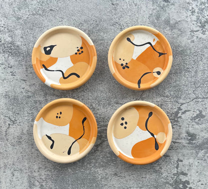 Round Trinket Dish | Shades of Orange