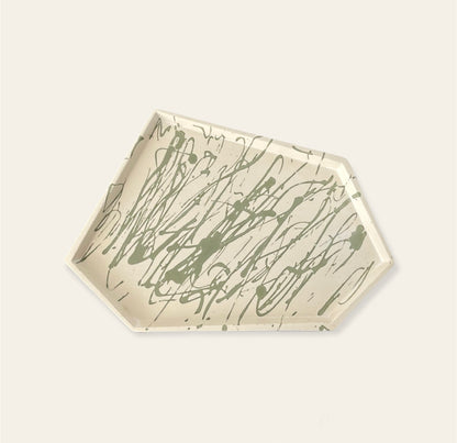 Medium Accent Tray | Green Scribble