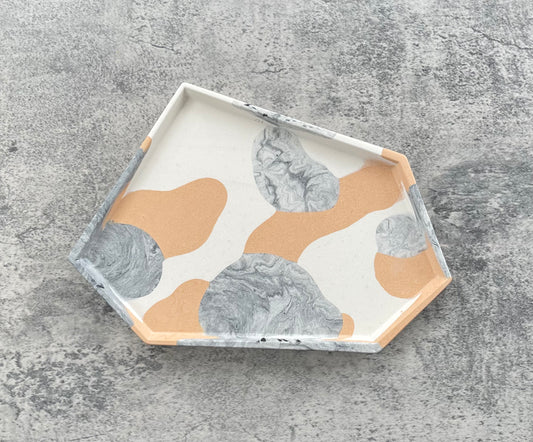 Medium Accent Tray | Orange, White, Grey