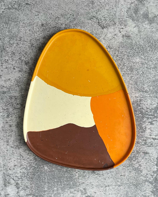 Large Triangle Accent Tray | Orange, Yellow, Brown