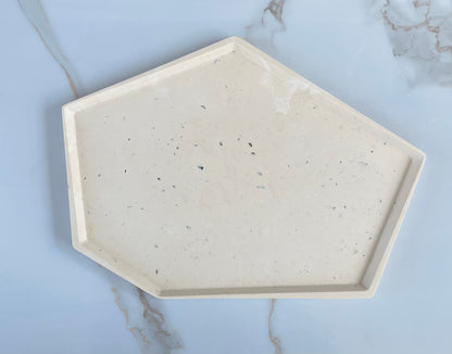 Large Accent Tray | Beige & Green Terrazzo