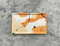 Flat Rectangle Tray | Orange Abstract